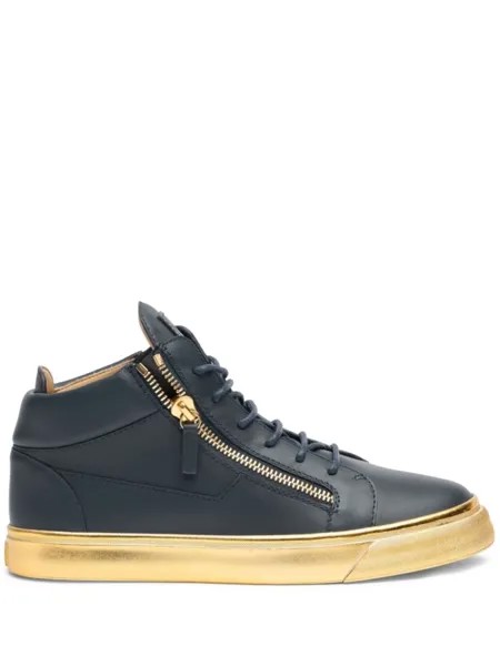Giuseppe Zanotti кеды Kriss с подошвой металлик, синий