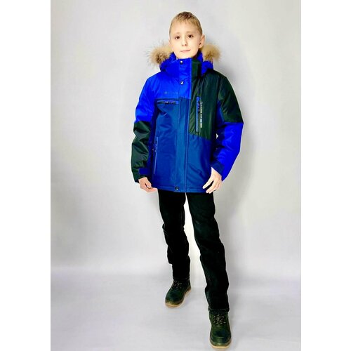 Парка LCAYHD FASHION Зимняя куртка для мальчика 23-21(1/25), размер 134, синий