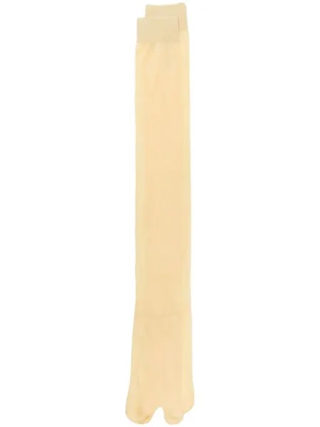 Шелковые гольфы Tabi Maison Margiela, желтый
