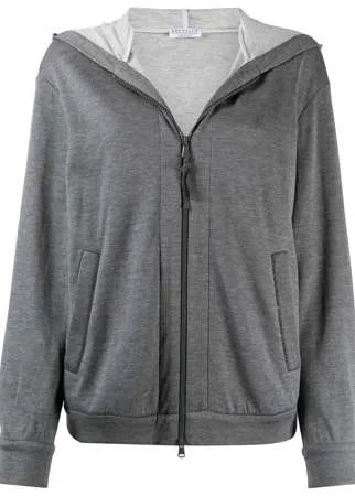 Brunello Cucinelli худи на молнии с длинными рукавами