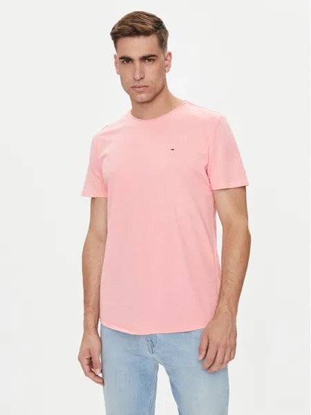 Футболка узкого кроя Tommy Jeans, розовый
