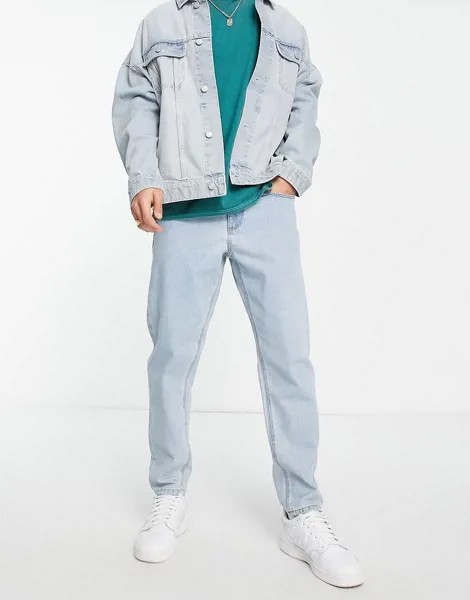 Светлые джинсы ASOS DESIGN-Голубой