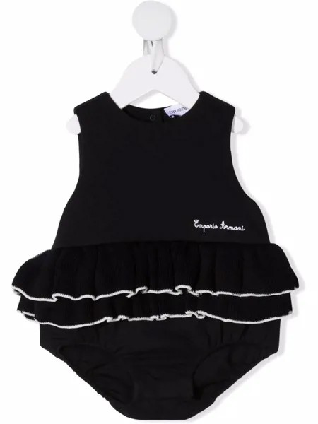 Emporio Armani Kids ромпер без рукавов с вышитым логотипом