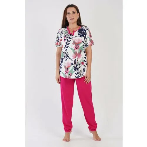 Пижама  Vienetta, размер 1XL, розовый