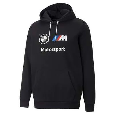 Puma Bmw Mms Essentials Logo Pullover Hoodie Mens Размер M Повседневная верхняя одежда 53624