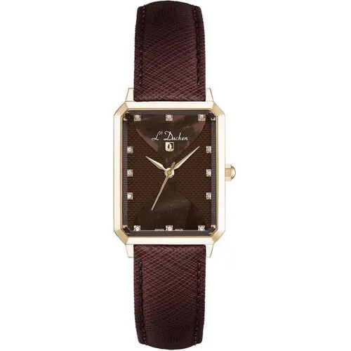 Наручные часы L'Duchen Quartz, коричневый
