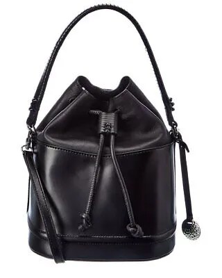 Кожаная сумка-мешок Staud Agne женская черная