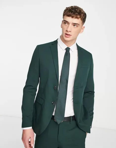 Темно-зеленый супертонкий пиджак Jack & Jones Premium