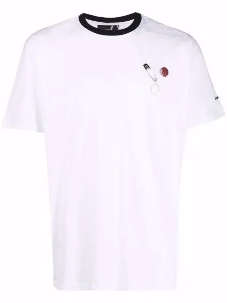 Raf Simons X Fred Perry футболка с декоративной булавкой
