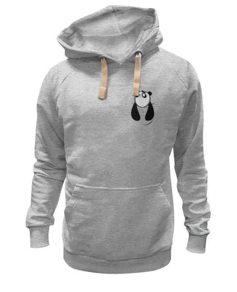 Худи Printio Панда в кармане серое 2XL