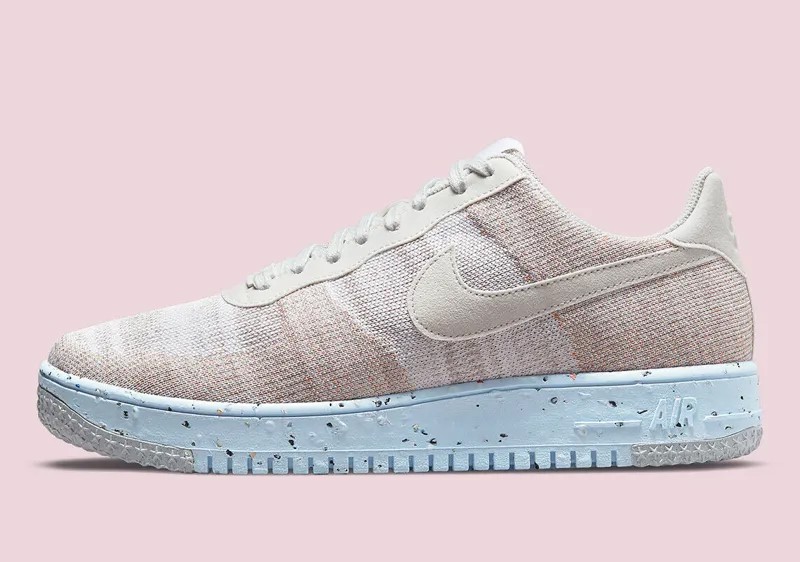 Мужские кроссовки Nike Air Force 1 Low Crater Flyknit Recycle белый синий розовый DC4831-101 размер 7