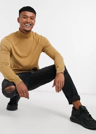 Бежевая водолазка Bershka-Бежевый