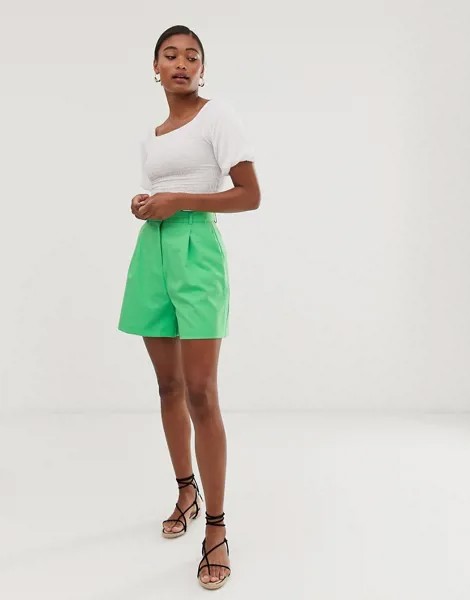 Зеленые шорты в винтажном стиле ASOS DESIGN-Зеленый
