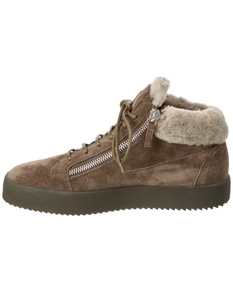Джузеппе Занотти Замшевые кроссовки May London Giuseppe Zanotti, серый