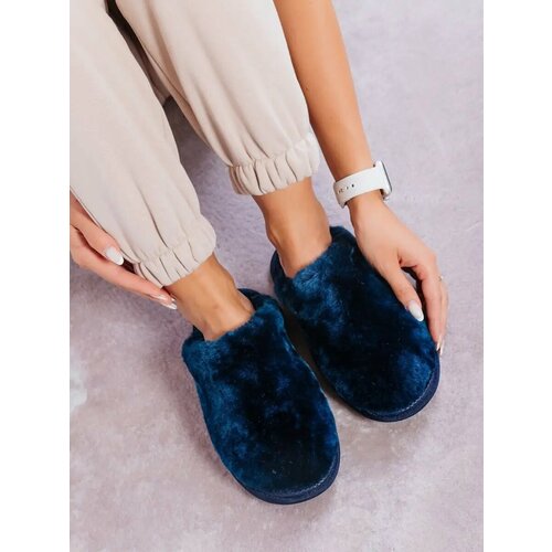 Тапочки Original Fur company, размер 38, синий