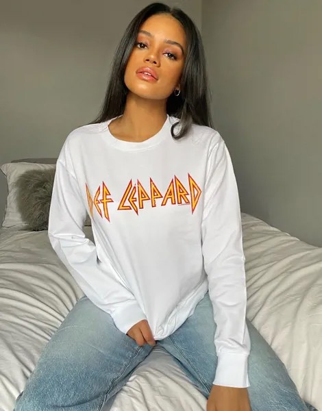 Свитшот с принтом ASOS DESIGN-Белый