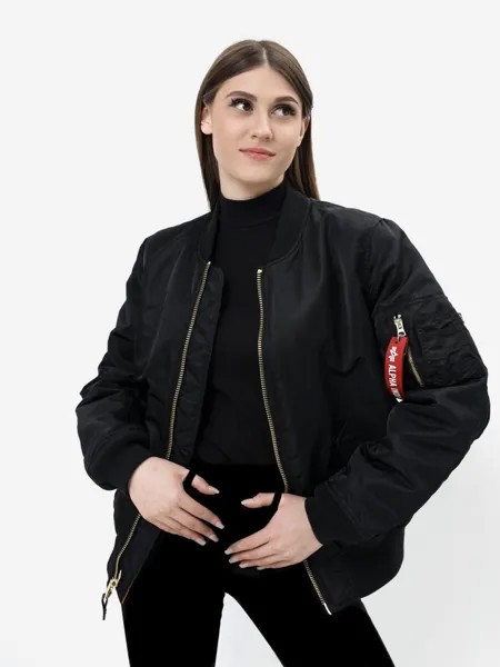 Бомбер утепленный женский MA-1 W Alpha Industries, Черный