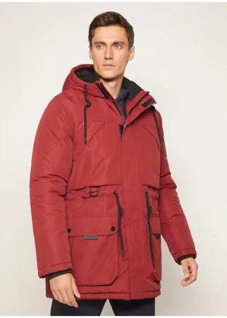 Утеплённая куртка-парка, цвет Красный, размер XXL