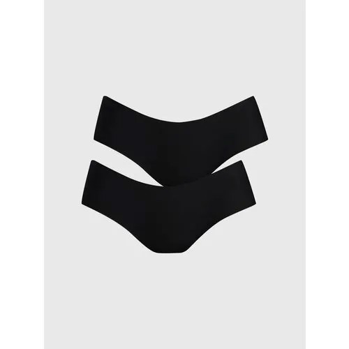 Трусы ТВОЕ, комплект из 2 шт., размер XS, черный