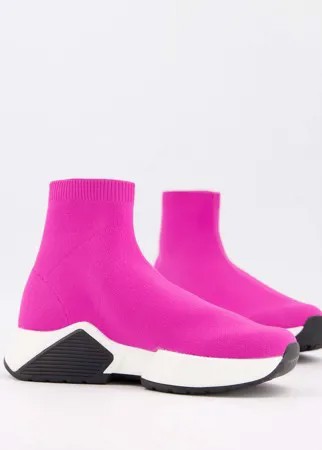 Розовые кроссовки-носки ASOS DESIGN Della-Розовый цвет