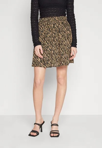 Мини-юбка VIJOY SHORT SKIRT VILA, цвет black/animal