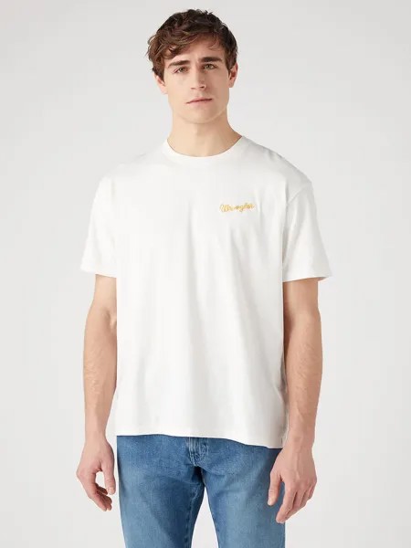 Винтажная футболка Wrangler со слоганом, белая