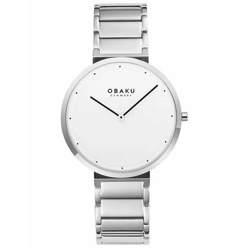 Наручные часы OBAKU, белый, серебряный