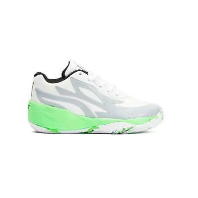 Puma Mb.02 Lo Lamelo Баскетбольные молодежные зеленые кроссовки для мальчиков спортивная обувь 395990
