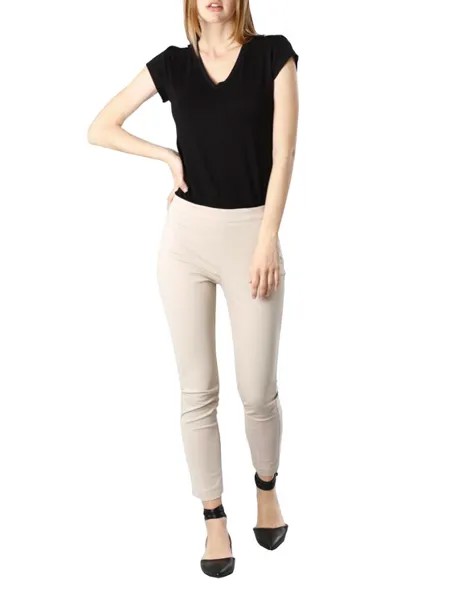Брюки из ткани regular fit Cafènoir, бежевый