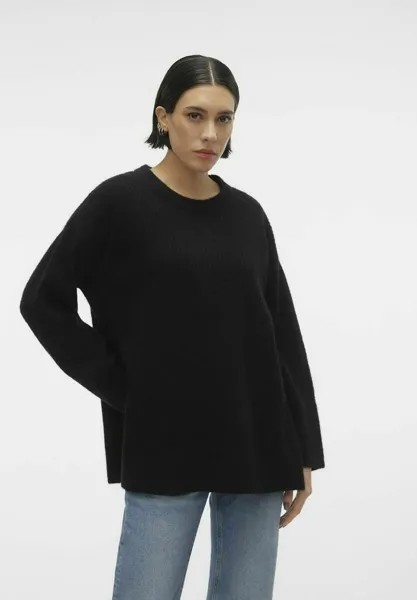 Джемпер RUNDHALS TIEF ANGESETZTE SCHULTER Vero Moda, черный