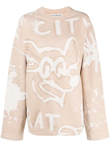 Acne Studios толстовка City Rat с эффектом потертости