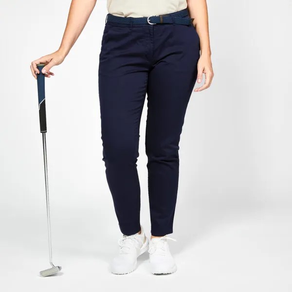 Женские хлопковые брюки-чиносы для гольфа - MW500 темно-синие INESIS, цвет azul