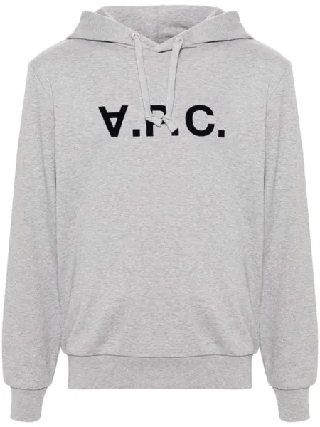 A.P.C. худи с логотипом, серый