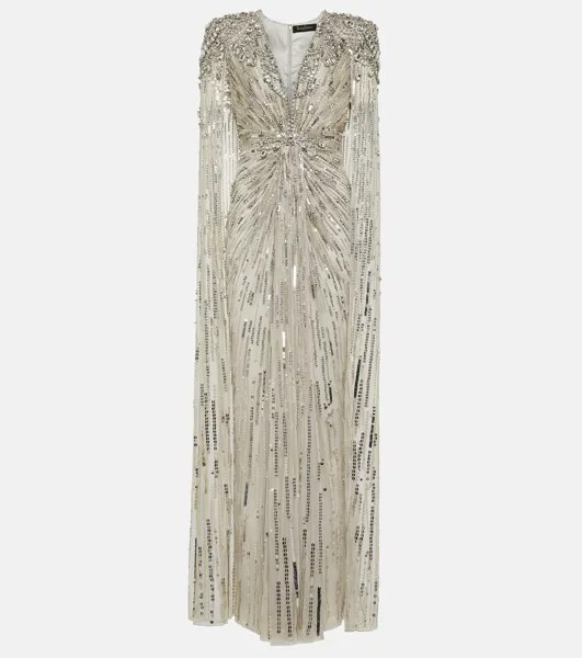 Платье с кристаллами JENNY PACKHAM, золотой