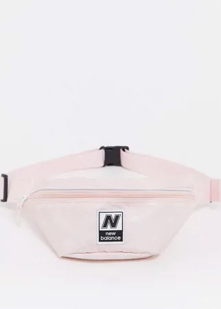 Бежевая сумка-кошелек на пояс с принтом New Balance-Neutral
