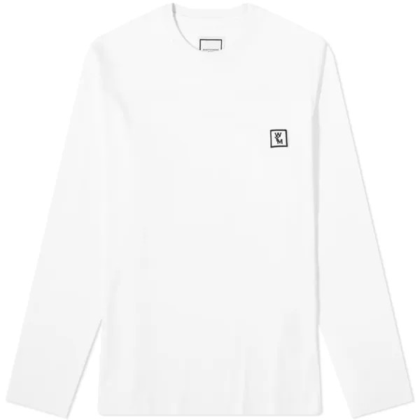 Wooyoungmi футболка с длинными рукавами и логотипом на спине, белый