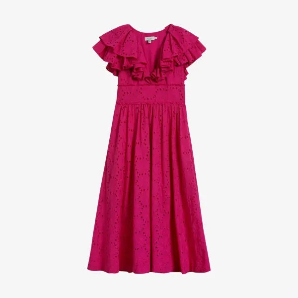 Платье миди Mirza с оборками Ted Baker, розовый