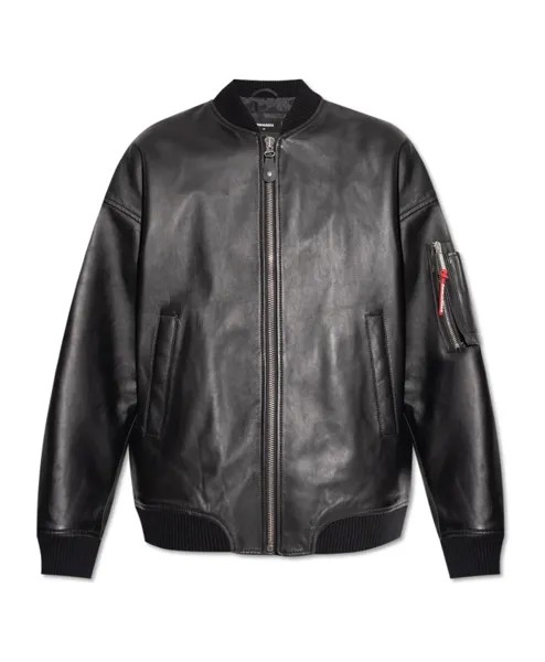 Кожаный пиджак Dsquared2, черный