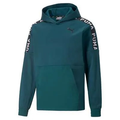 Puma Fit Pwrfleece Training Pullover Hoodie Big Tall Mens Green Повседневная верхняя одежда