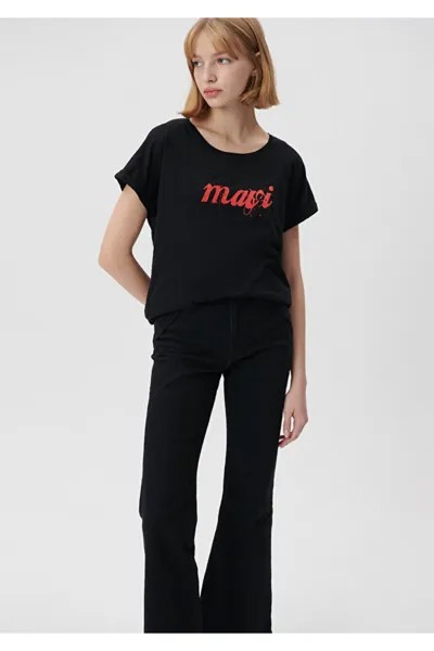 Черная футболка с логотипом Slim Fit/Slim Fit Mavi, черный