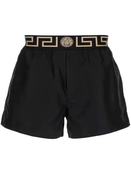 Versace плавки-шорты с узором Greca