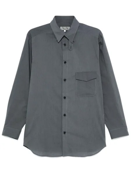 Yohji Yamamoto рубашка с воротником, серый