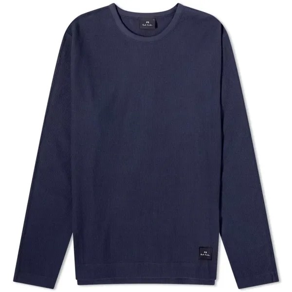 Свитшот Paul Smith Long Sleeve Waffle, синий