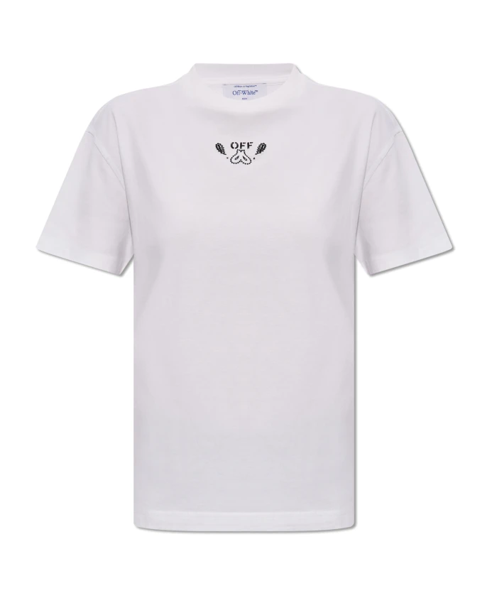 Футболка с узором пейсли Off White, белый