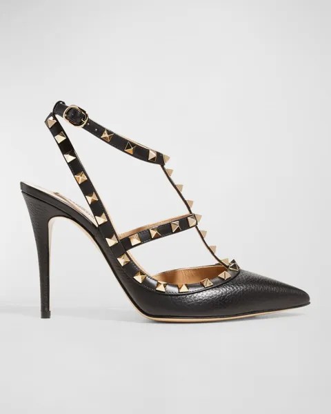 Туфли-лодочки с кожаной отделкой Rockstud Valentino Garavani