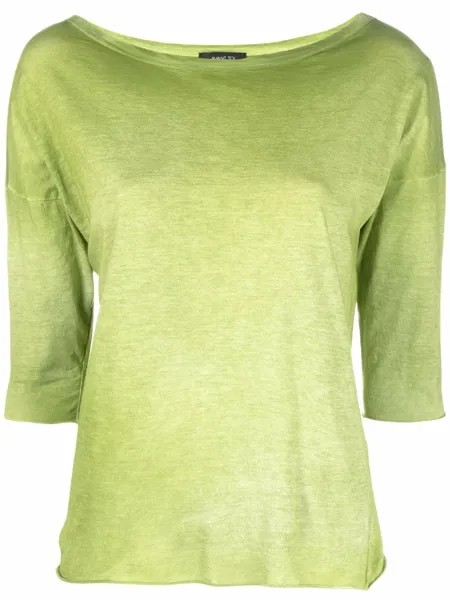 Avant Toi boat-neck cotton top