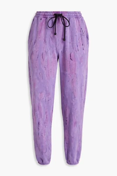 Спортивные брюки из французского махрового хлопка с принтом Oblivion Koral, фиолетовый
