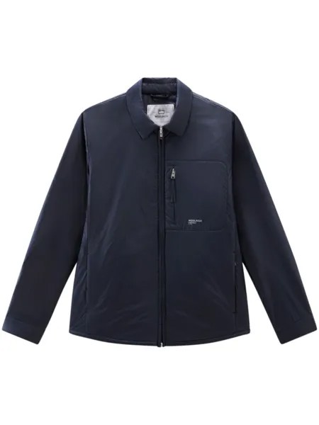 Woolrich дутая куртка-рубашка на молнии, синий