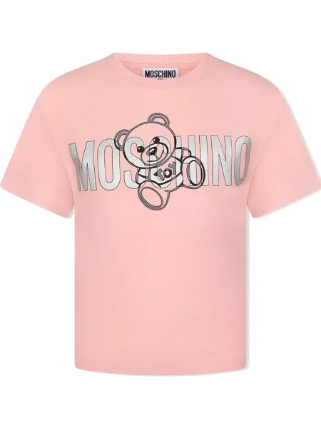 Moschino Kids футболка с логотипом