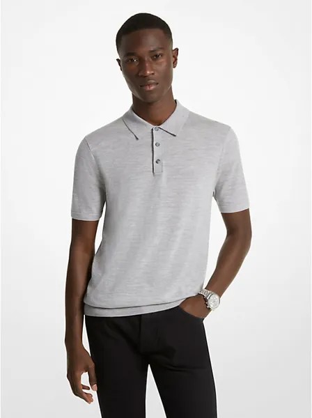 Футболка-поло Michael Kors Merino Wool, серый